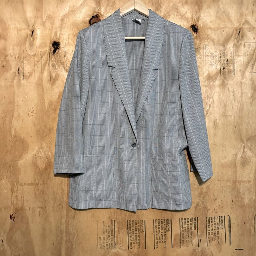 Vintage Take 1 80s Oversized Slouchy Plaid Blazer Sz 10